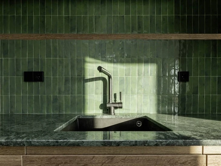 blue green quartzite countertops